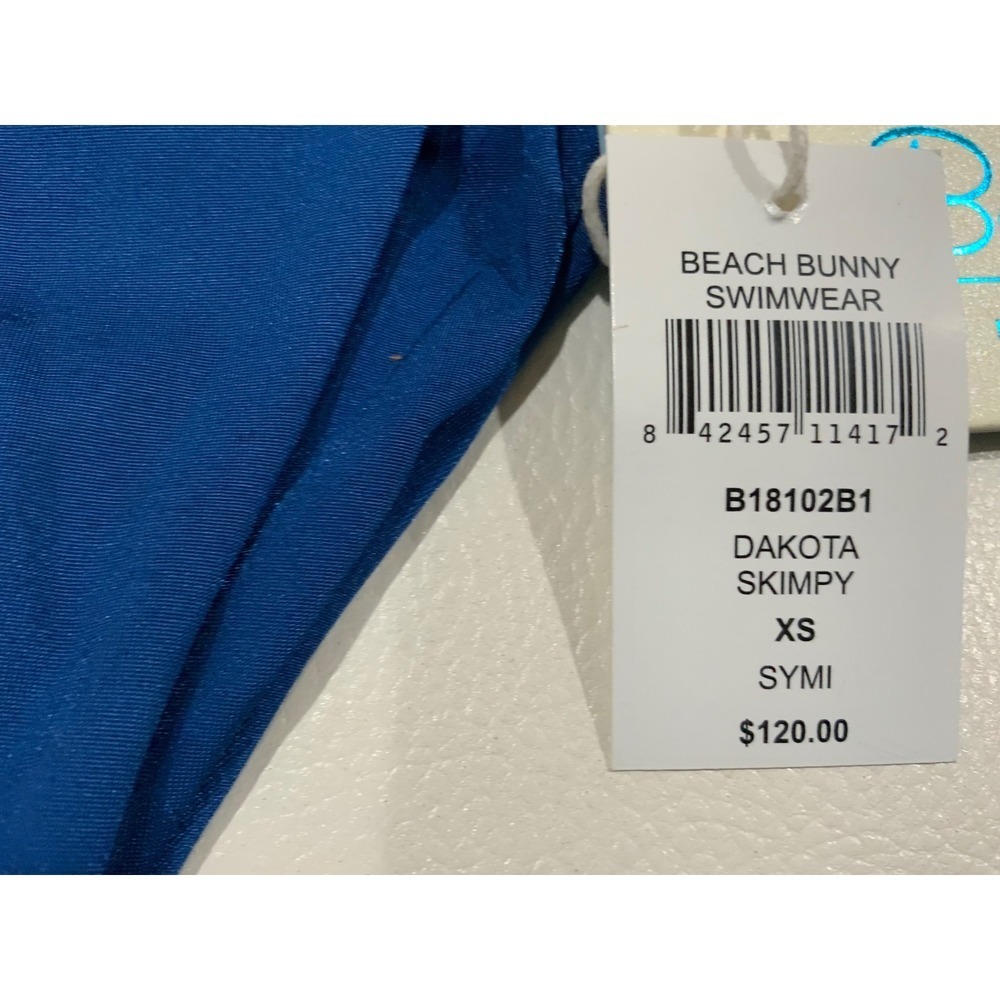 Beach Bunny Dakota Skimpy Macrame Bikini Bottom Symi Blue B18102B1 XS New - Picture 5 of 10